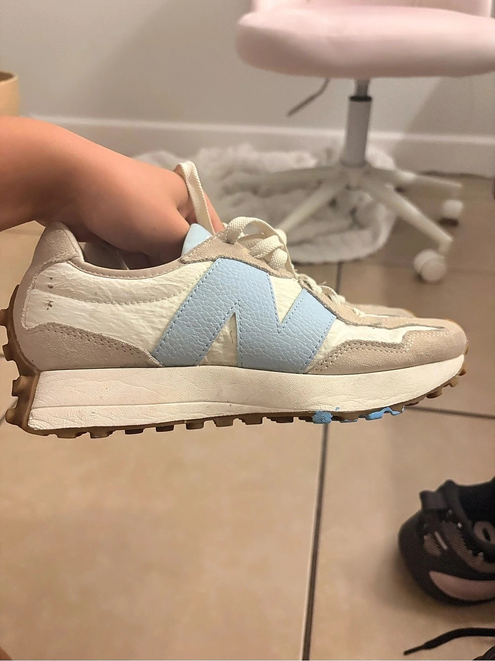 New Balance 327 Women's Sneakers US 7.5 White & Blue
